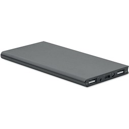 Powerbank 8.000 mAh Flat-Metal, titan