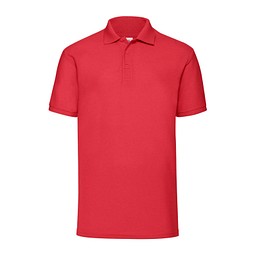 FRUIT OF THE LOOM® Unisex Poloshirt Pique, rot, S