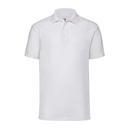 FRUIT OF THE LOOM® Unisex Poloshirt Pique, weiß, S