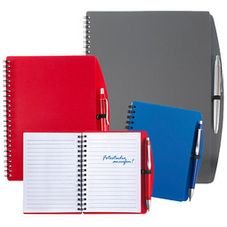 Notizbuch mit Kugelschreiber Busy, DIN A6, blau