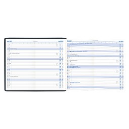 Pocketdata 2027, Leporello-Kalendarium BlueLine, dunkelblau