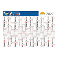 14-Monats-Wandplaner Comfort 2027, ohne Werbeaufdruck