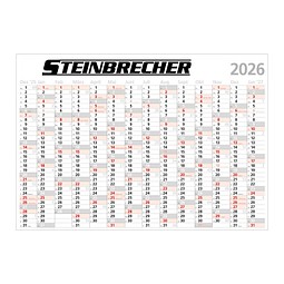 14-Monats-Wandplaner Comfort 2026, inkl. 1-fbg. Werbeaufdruck