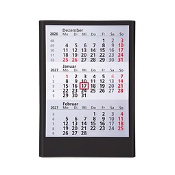 2-Jahres-Wandkalender 2027/2028, schwarz