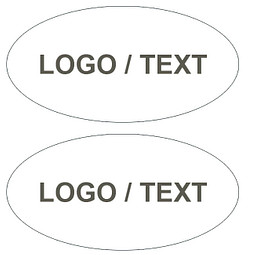Etikett, oval, Glänzend Weiß, oval, 60 x 30 mm
