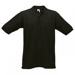 FRUIT OF THE LOOM® Unisex Poloshirt Pique, schwarz, S