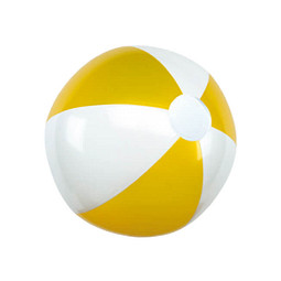 Wasserball, gelb/weiß, glänzend