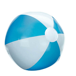 Wasserball, hellblau/weiß, glänzend