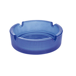 Glas-Aschenbecher, blau/frosted