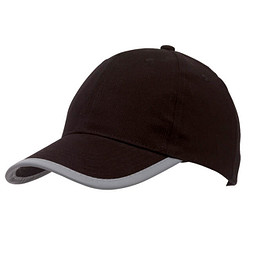 6-Panel-Cap Reflect, Schwarz