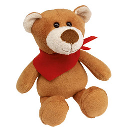 Plüsch-Tiere Fluffy, Bär, Halstuch Rot