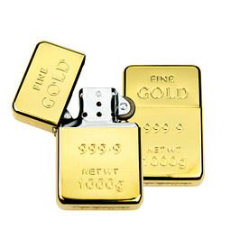 Benzin-Sturmfeuerzeug Goldbarren