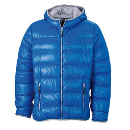 JAMES & NICHOLSON Herren Daunenjacke, blau/silber, XXXL