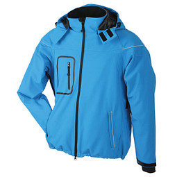 JAMES & NICHOLSON Herren Softshell-Jacke, hellblau, L