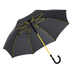 FARE® Automatik-Stockschirm Windproof, schwarz-gelb