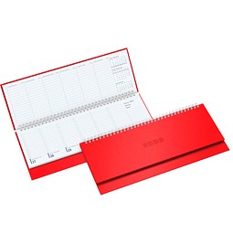 Schreibtisch-Querkalender TivoliSoft 2027, rot