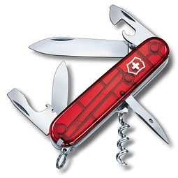 VICTORINOX Taschenmesser Spartan, 12 Funktionen, rot-transparent