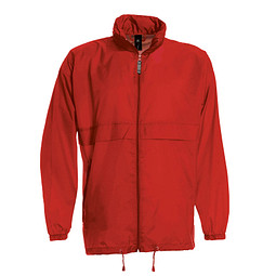 B&C Collection Unisex Windbreaker Jacke, rot, S