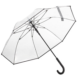 FARE® Automatik-Stockschirm Pure, transparent/schwarz