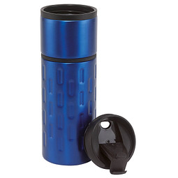 Metall-Isolierbecher Modern, 400 ml, blau-Metallic