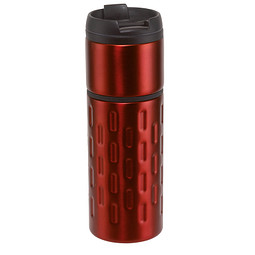 Metall-Isolierbecher Modern, 400 ml, rot-Metallic