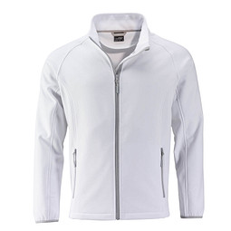 JAMES & NICHOLSON Herren Softshell-Jacke Promo, weiß, XL