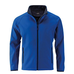 JAMES & NICHOLSON Herren Softshell-Jacke Promo, blau, L