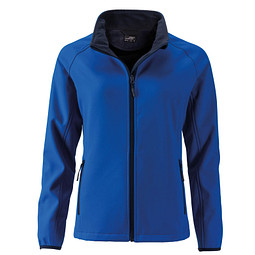 JAMES & NICHOLSON Damen Softshell-Jacke Promo, blau, XL