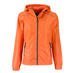 JAMES & NICHOLSON Damen Regenjacke Basic, orange, M