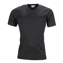 JAMES & NICHOLSON Herren Funktions T-Shirt Active, schwarz, L