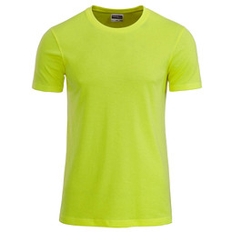 JAMES & NICHOLSON Herren T-Shirt Basic aus Bio-Baumwolle, gelb, XL
