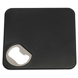 Untersetzer mit Flaschenöffner, Schwarz