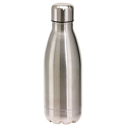 Edelstahl Trinkflasche Design, 600 ml, silber