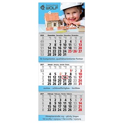 Block-Wandkalender mit Wire-O-Bindung 2027, 3 Block Kalender