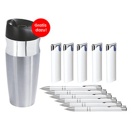 Werbe-Sparset, 201-tlg., inkl. Druck in Schwarz, weiß