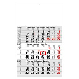Werbe-Set: 150 Wandkalender 2027, inkl. Druck, hellgrau