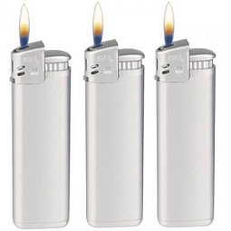 Werbe-Set: 500 Piezo-Feuerzeuge Prestige, inkl. Druck, silber