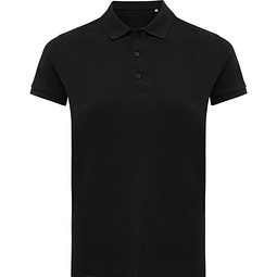 Iqoniq Yosemite Damen Piqué-Poloshirt, schwarz, L