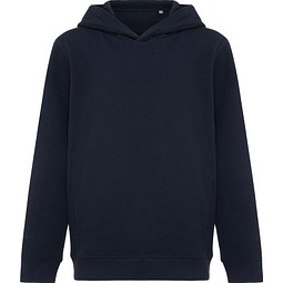 Iqoniq Yengo KidsHoodie mit Seitentaschen aus rec. Baumwolle, navy blau, 34