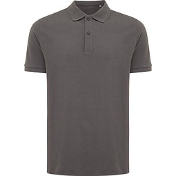 Iqoniq Yosemite Piqué-Poloshirt aus recycelter Baumwolle, anthrazit, L