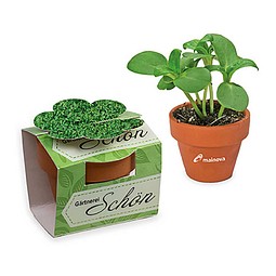 Tontöpfchen-Blume inkl. Samen - Gartenkresse, inkl. Druck, individuell