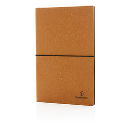 XD COLLECTION Notizbuch aus recyceltem Leder, DIN A5, liniert, braun