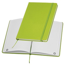 A5 Notizbuch aus Recyclingpapier , apfelgrün