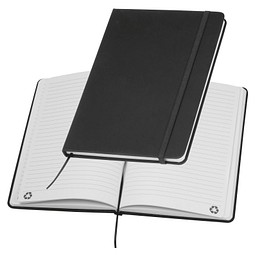 A5 Notizbuch aus Recyclingpapier , schwarz