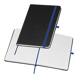 A5 Notizbuch mit farbiger Gravur , blau