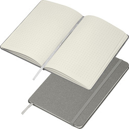Notizbuch mit Kartonumschlag, DIN A5, grau