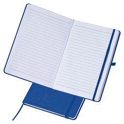 A5 Notizbuch mit linierten Seiten, blau