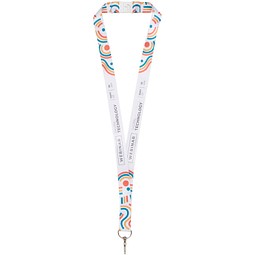Addie Sublimation Lanyard mit Sicherheitsverschluss, weiss, 15mm