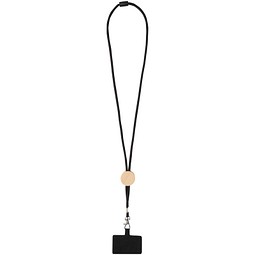 Adhab Smartphone Lanyard mit Bambusdetails, schwarz