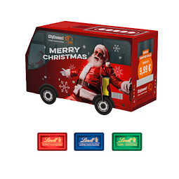 Adventskalender Bus, Lindt Schokotäfelchen, inkl. Druck